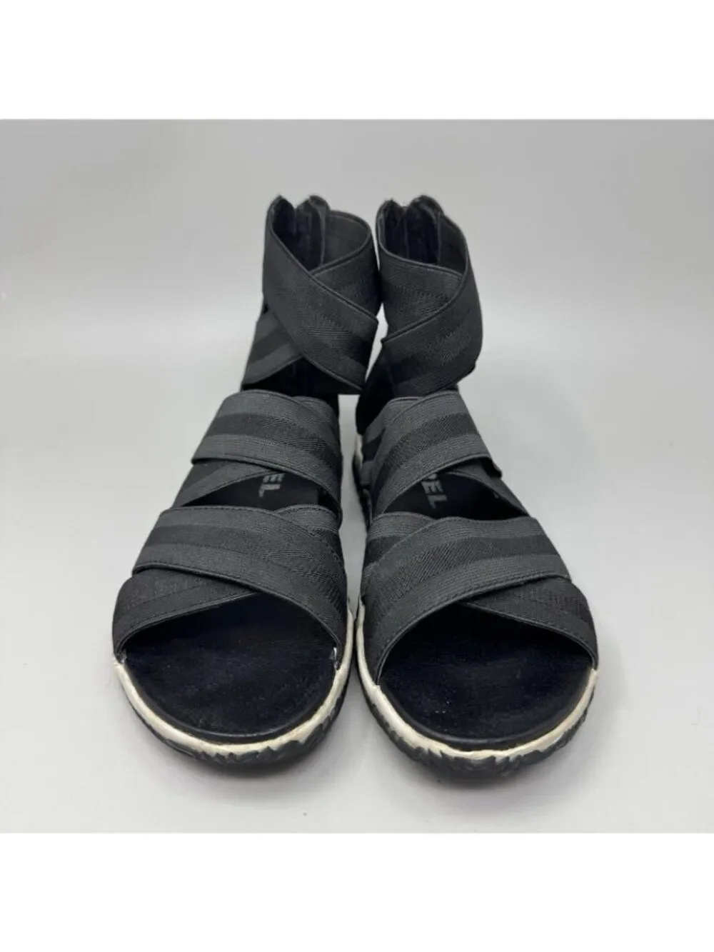 Sorel Out N About Plus Strap Black Sandals Size 7 Women’s